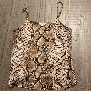 Polyester snake skin tank top